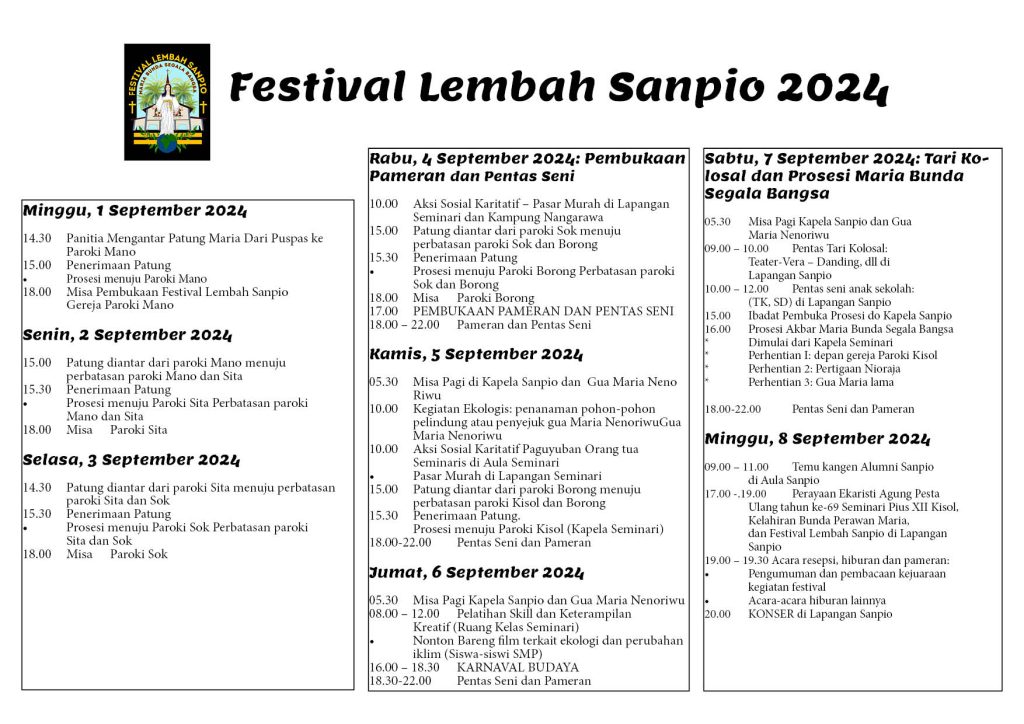 rundown festival Lembah Sanpio 2024